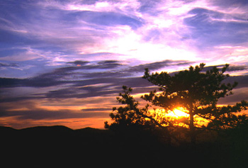 Sunset Over the Blue Ridge Mountains